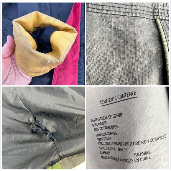 Vtg Bernardo Nautical Sailing Jacket Windbreaker Raincoat Medium Colorblock Navy - Picture 8 of 10